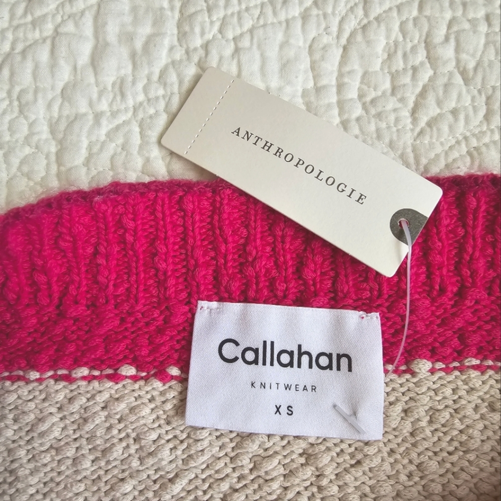 Anthropologie Boatneck Striped Knit Top, Size XS - Picture 4 of 6